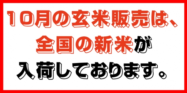 10月新米入荷しております。